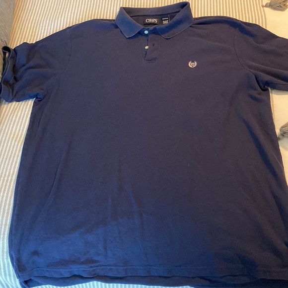 Mens Ralph Lauren Chaps short-sleeve polo Navy 100% Cotton Mesh size 3XLT 3xTall - Picture 2 of 4
